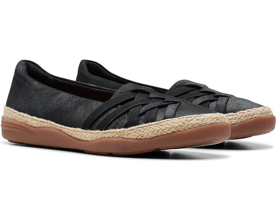 

Туфли на плоской подошве Clarks Elaina Petal, цвет Black Suede