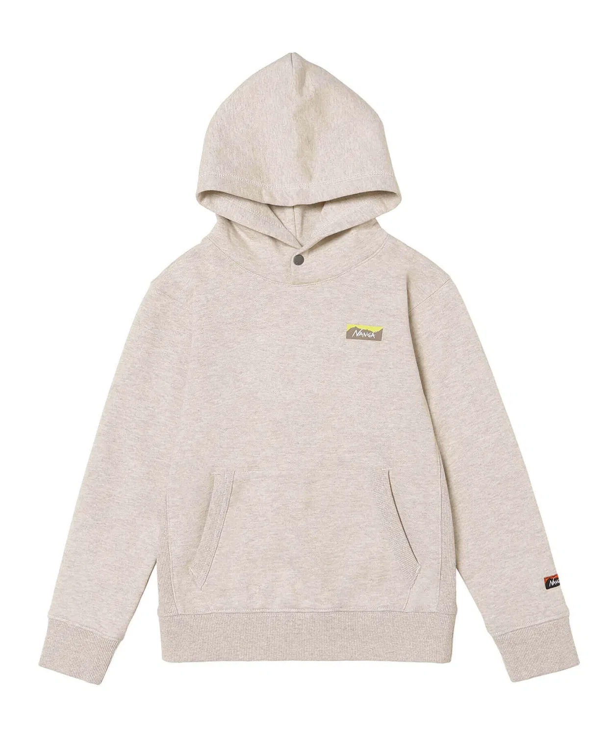 Фуфайка с капюшоном детская ECO HYBRID MINI BOX LOGO KIDS SWEAT HOODIE NANGA из переработанного хлопка, цвет овсянка