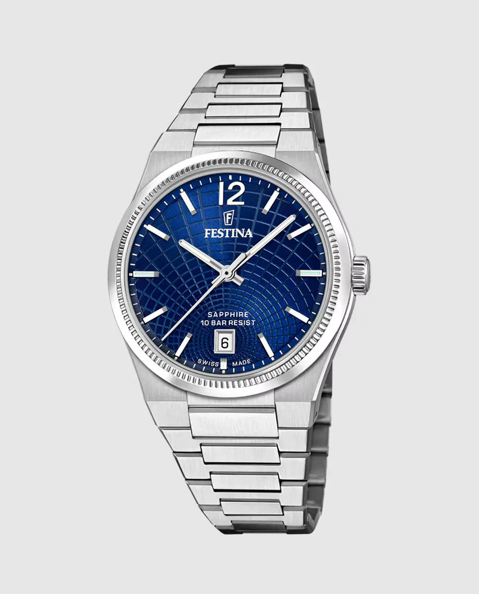 

F20052/7 Женские часы из серебряной стали Swiss Made Rivé Festina, серебряный