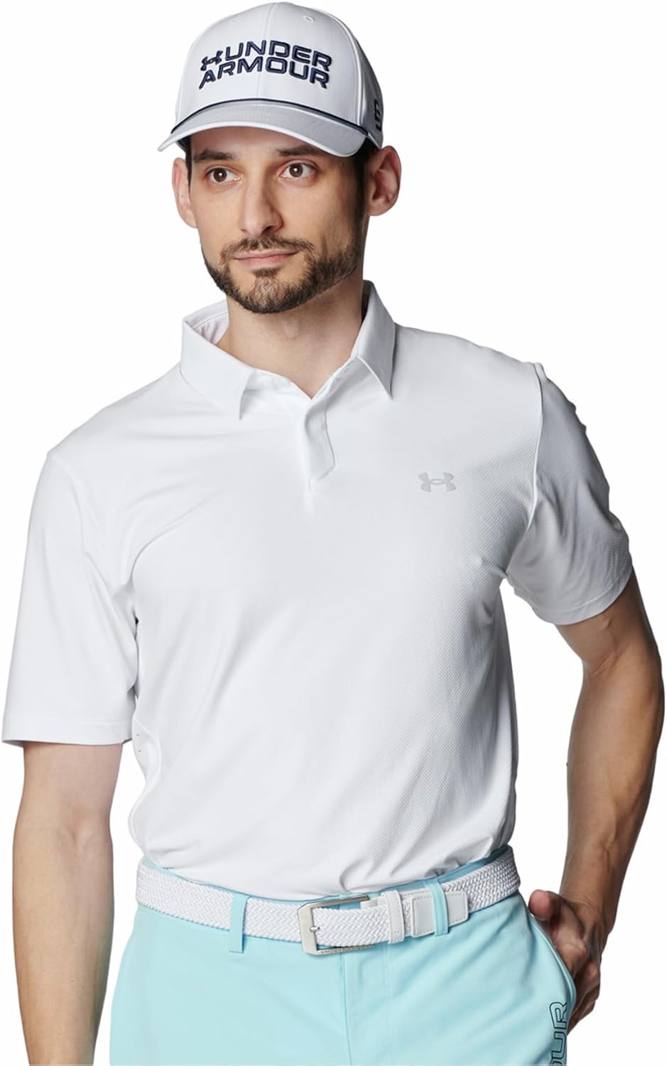 

Мужская поло-рубашка для гольфа Under Armour UA Drive Chill, белый/серый