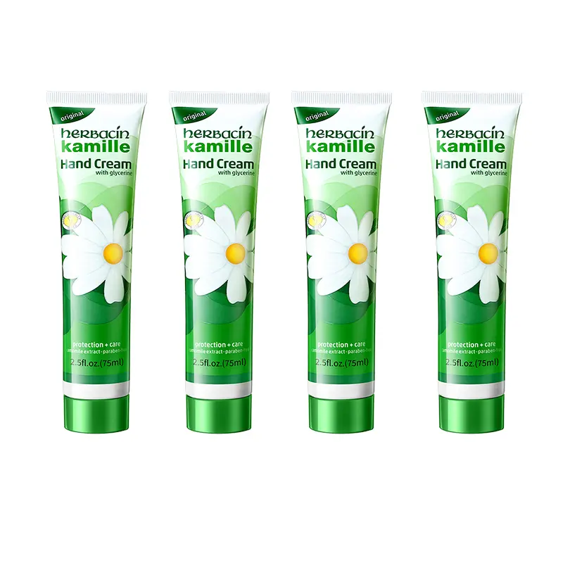 

Классический крем для рук с ромашкой, цитрусовым ароматом, увлажняющий, предотвращает растрескивание Herbacin, 75ml*4