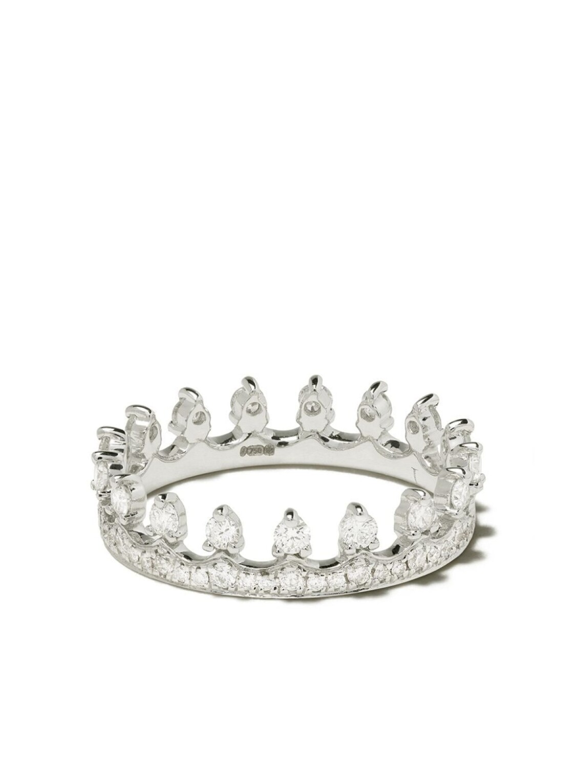 

Кольцо Crown из белого золота с бриллиантами Annoushka, серебряный