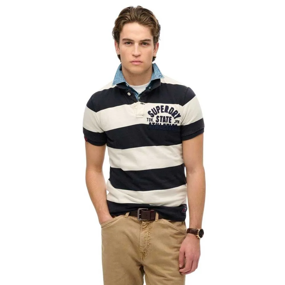 

Поло с коротким рукавом Superdry Vintage Athletic, синий