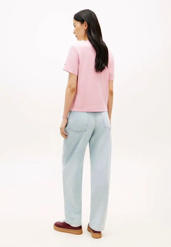 Футболка с логотипом, трикотажное полотно с принтом. Tommy Hilfiger, Bonita Pink — фото 3