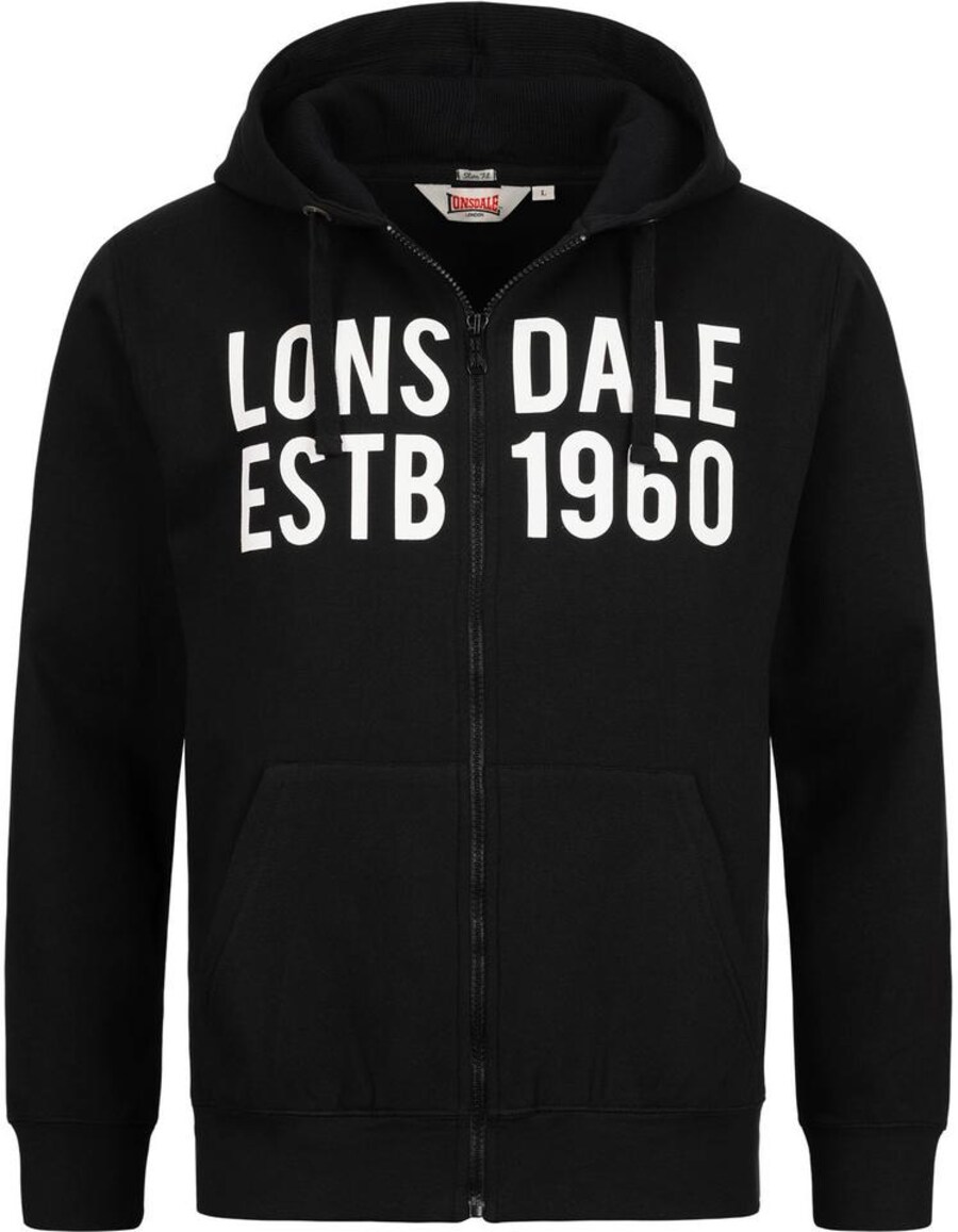 

Толстовка с капюшоном на молнии LONSDALE, черный