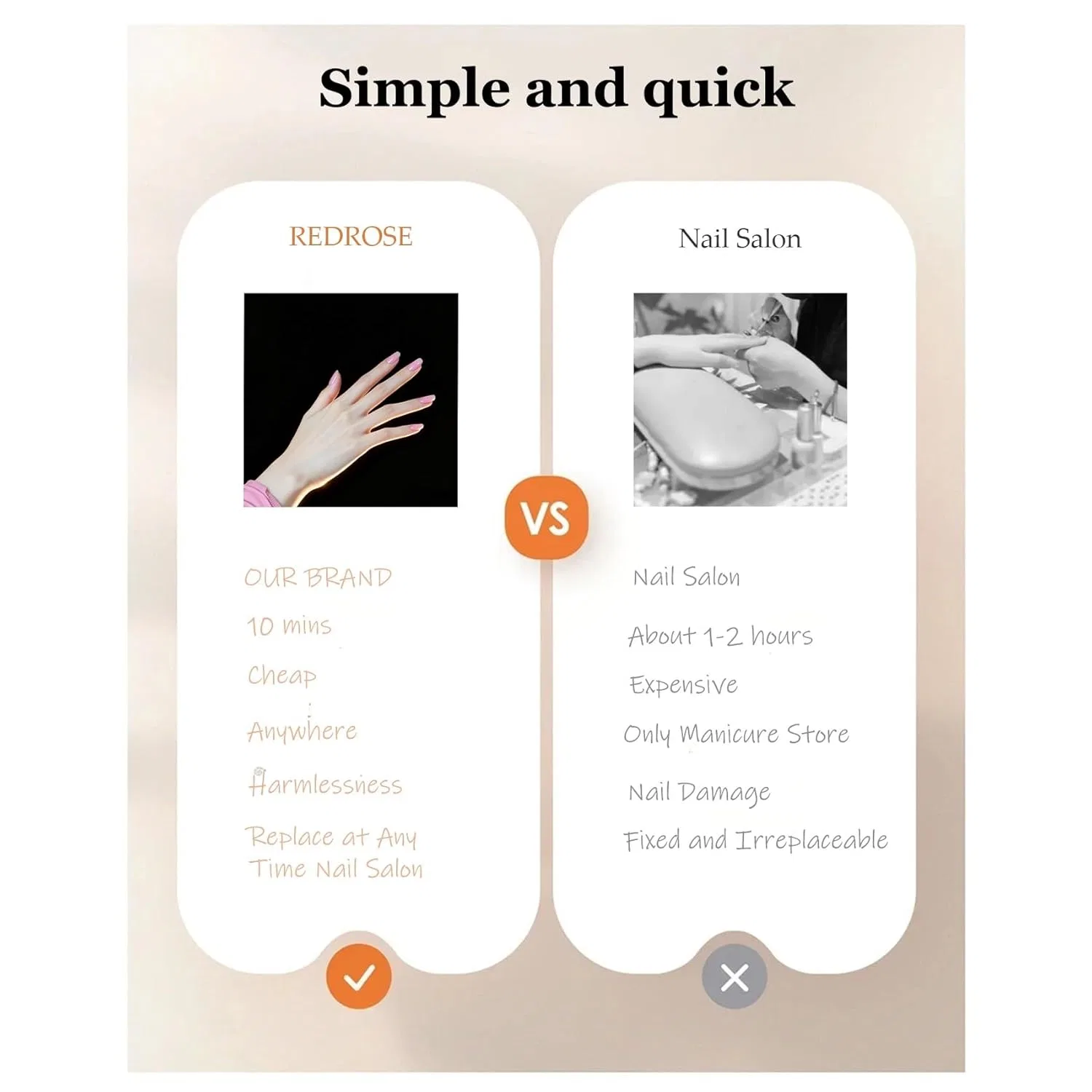 Накладные ногти REDROSE длинные квадратные с 3D-дизайном, 24 шт. Redrose — фото 2