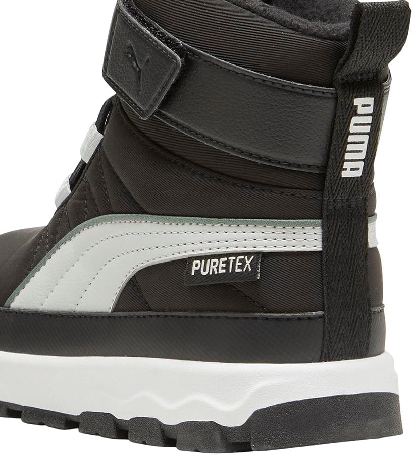 Ботинки PUMA Kids Evolve с альтернативной застежкой, белый/черный/серый — фото 2