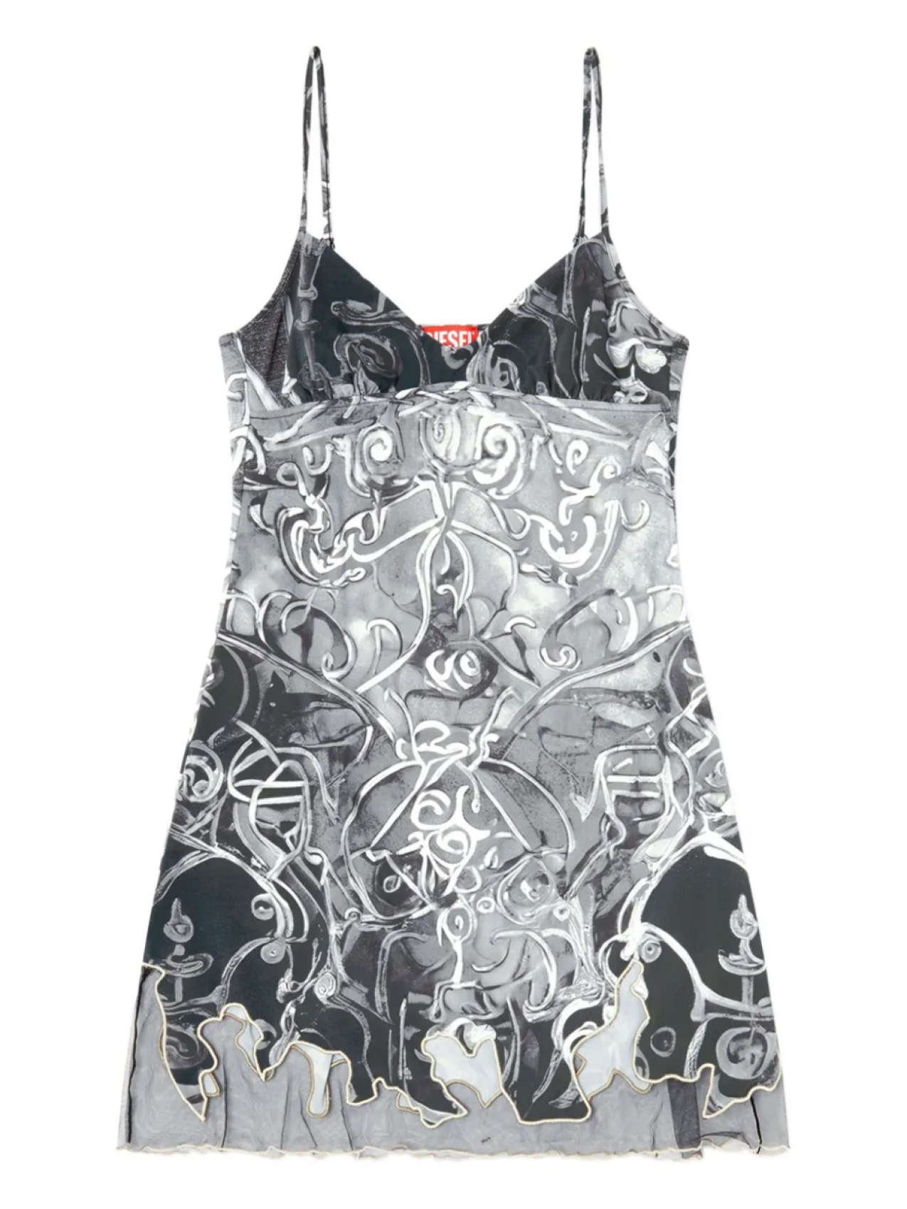 

Diesel платье мини D-Inlay, серый