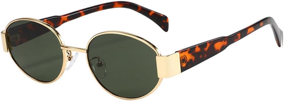 

Ретро-солнцезащитные очки для женщин, модные панк-очки, темно-зеленые, с защитой от УФ-излучения UV400, трендовые солнцезащитные очки для мужчин generic, Golden Dark Green 2