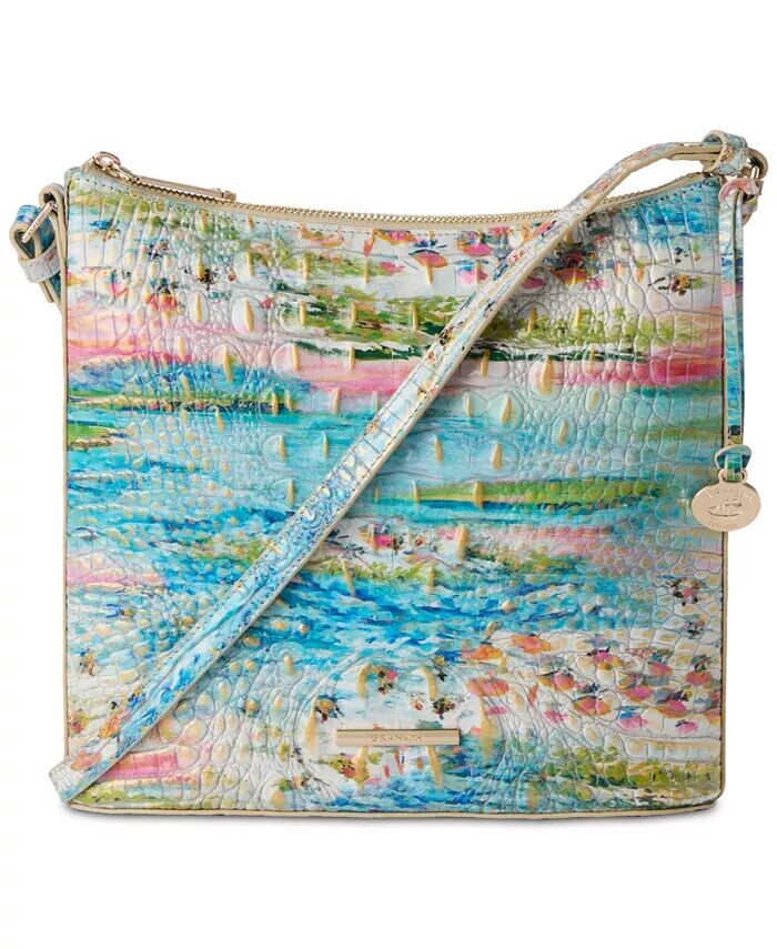 

Сумка через плечо Katie Melbourne из тисненой кожи Brahmin, синий