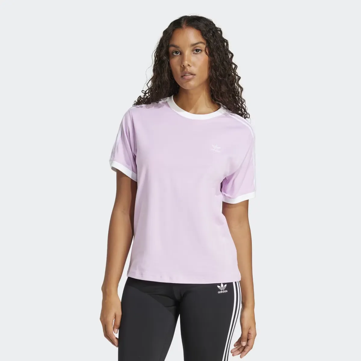 

Женская футболка Adidas с тремя полосками, цвет Violeta