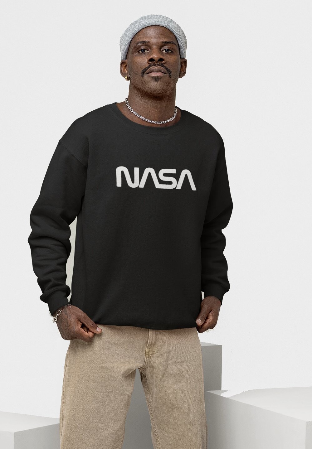 

Толстовка NASA WORM SIGNATURE Novux, цвет black
