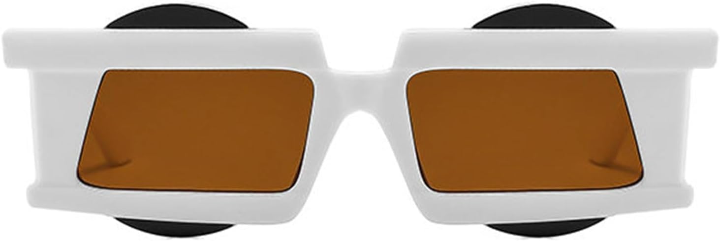 

Солнцезащитные очки Willochra Unique Polygon Square Double Color для женщин, 2023 год, ретро-стиль для мужчин, трендовые заклепки, градиентные солнцезащитные очки, White