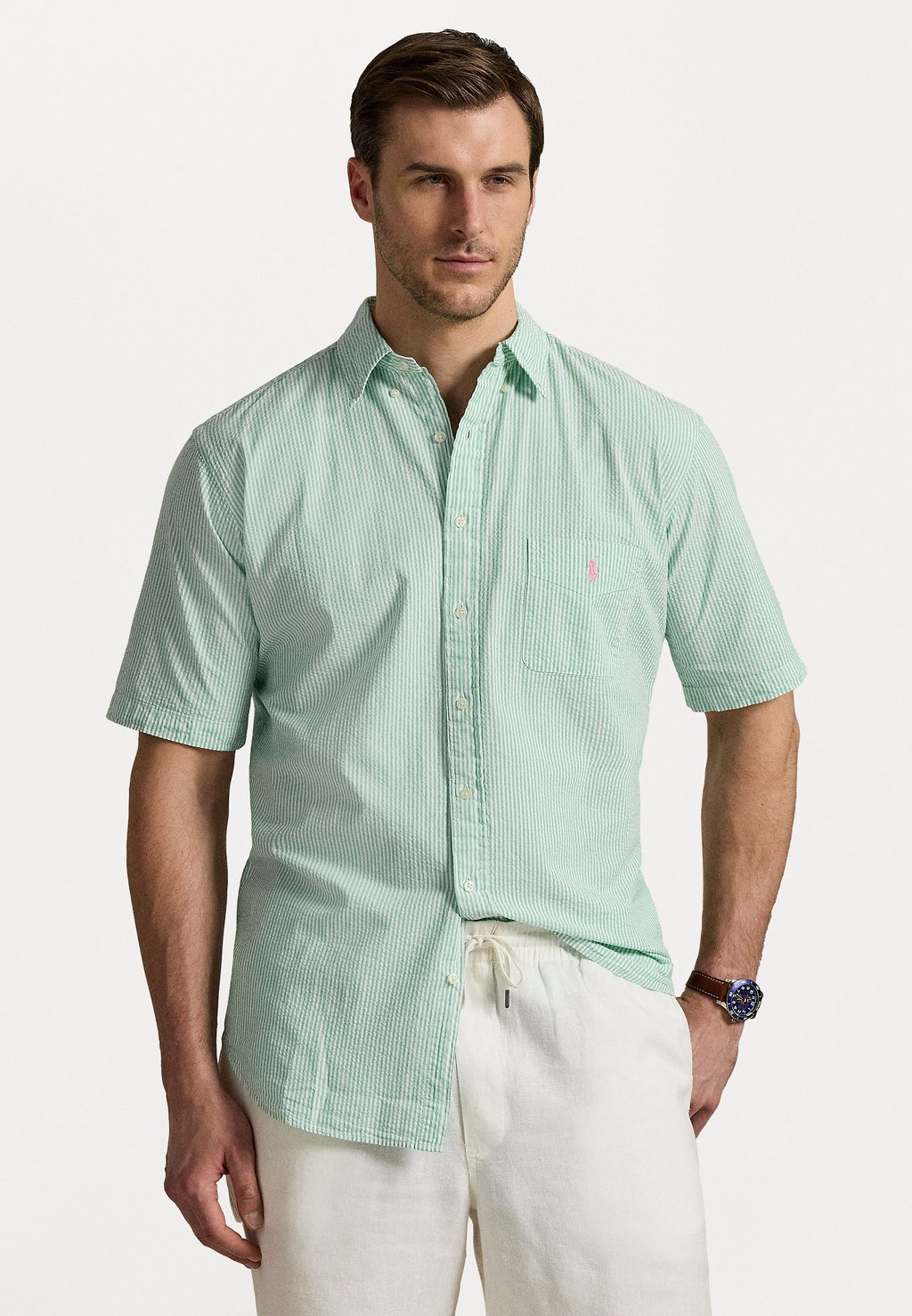 

Рубашка SHORT SLEEVE SPORT SHIRT Polo Ralph Lauren Big & Tall, зеленый