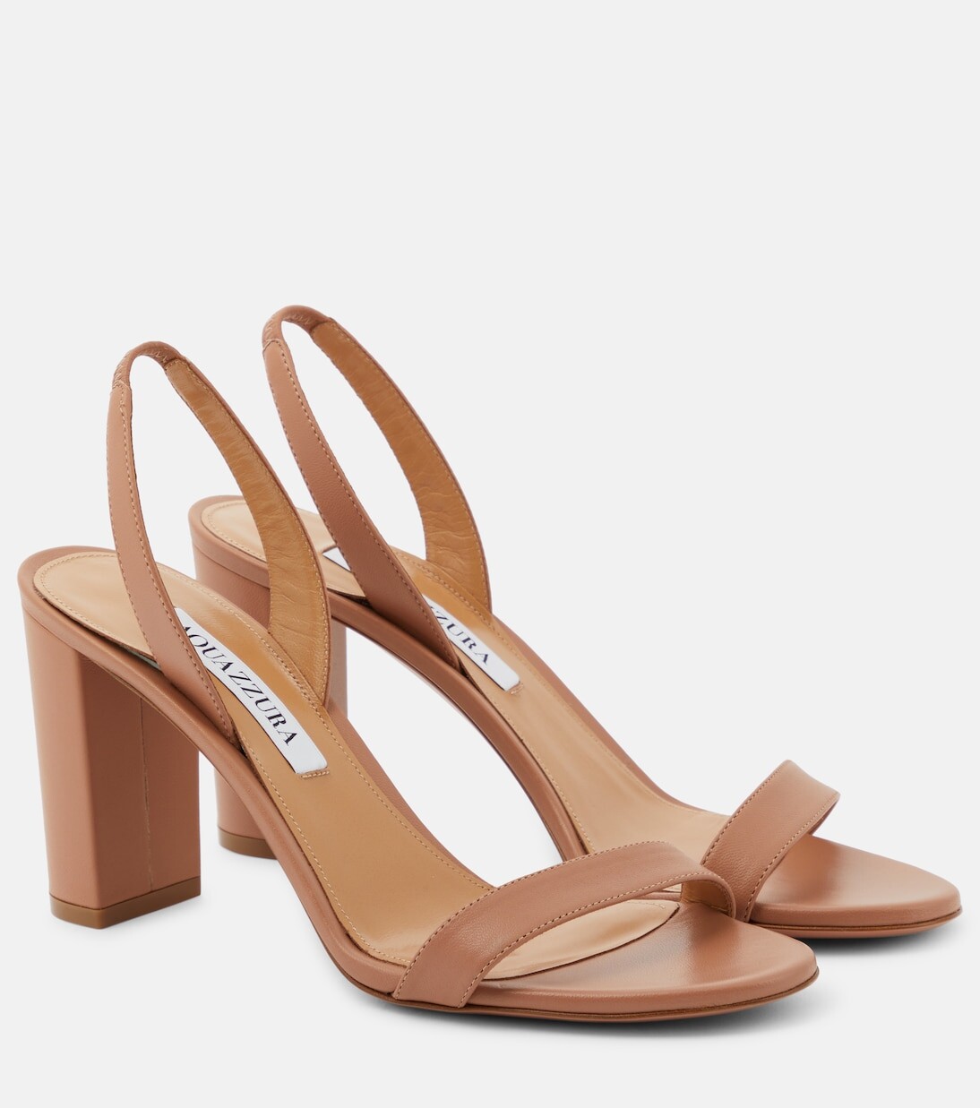 Кожаные босоножки so nude с пяткой на пятке Aquazzura, розовый