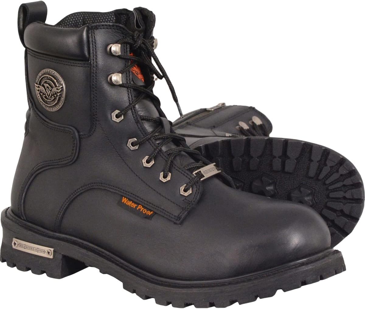 

Мужские водонепроницаемые сапоги Milwaukee Leather Logger с круглым носком, черный