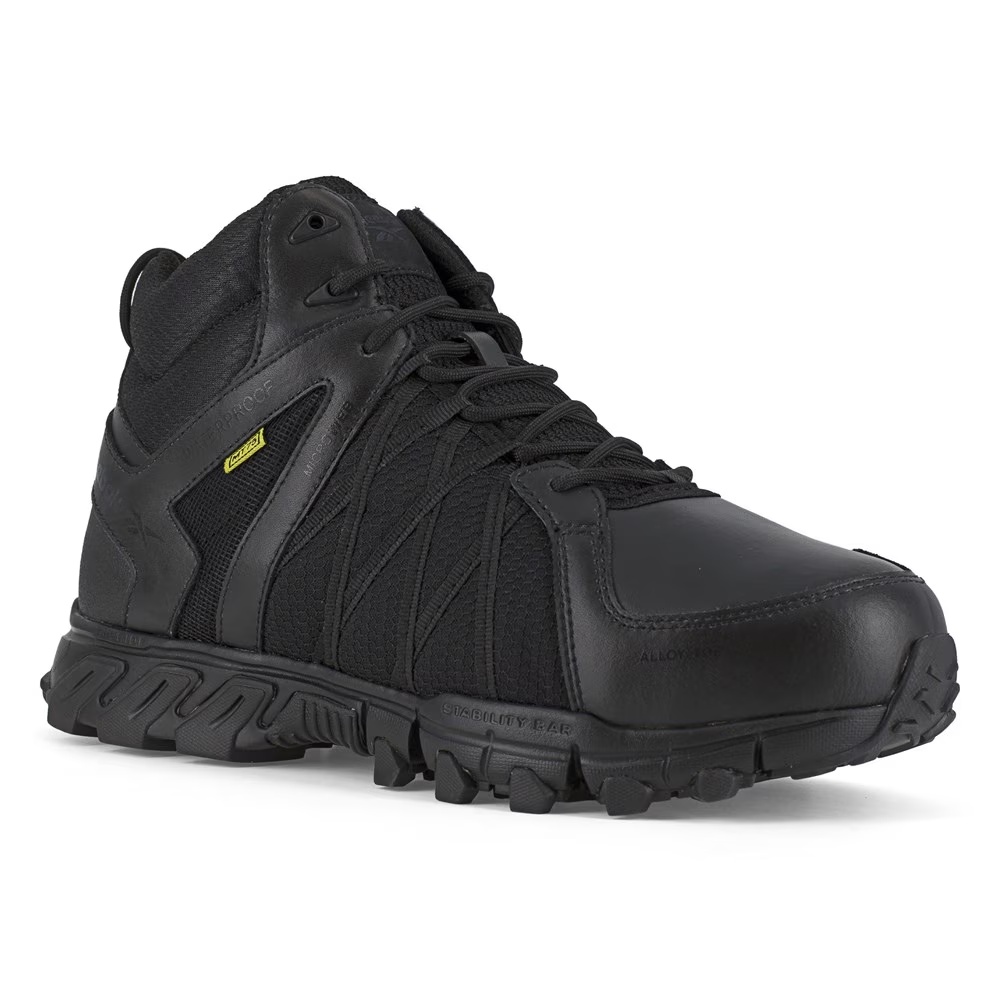 

Рабочий ботинок с защитным композитным носком Trailgrip Reebok Work, black leather, Черный, Рабочий ботинок с защитным композитным носком Trailgrip Reebok Work, black leather