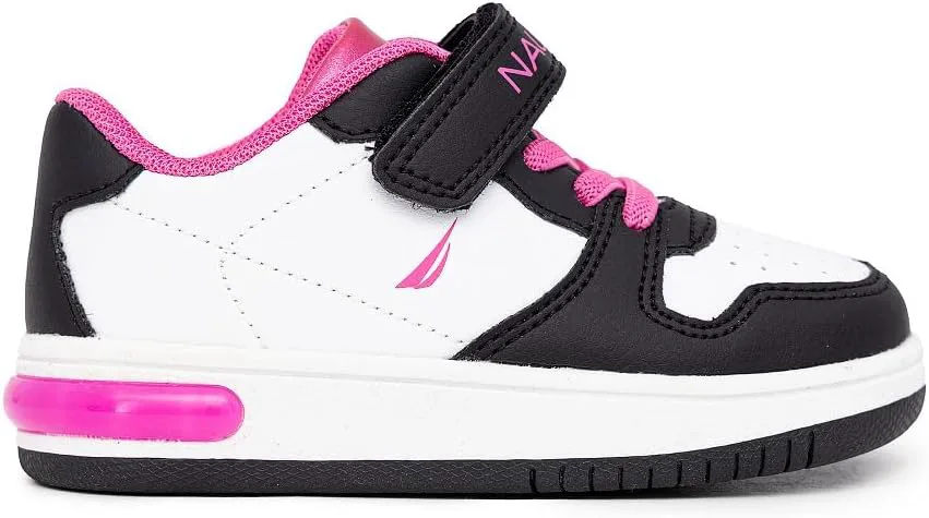 

Кроссовки Nautica для девочек с регулируемым ремешком и эластичными банджи-ремешками | Удобная повседневная обувь (малыши/дети младшего возраста), белый