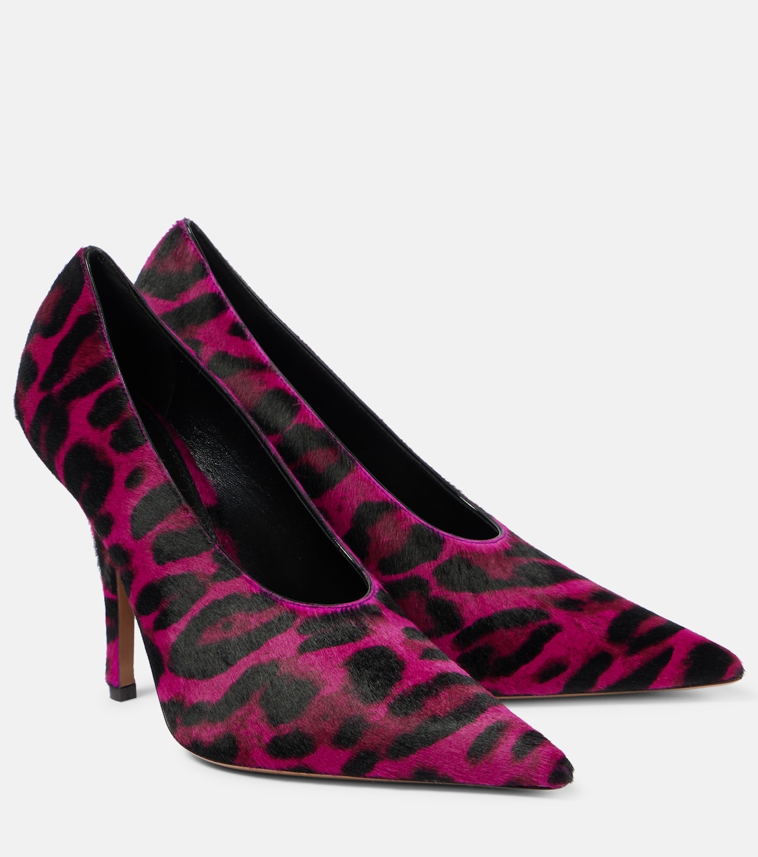 Туфли-лодочки Jessica 105 из телячьей шерсти с леопардовым принтом Paris Texas, Fuchsia Leopard
