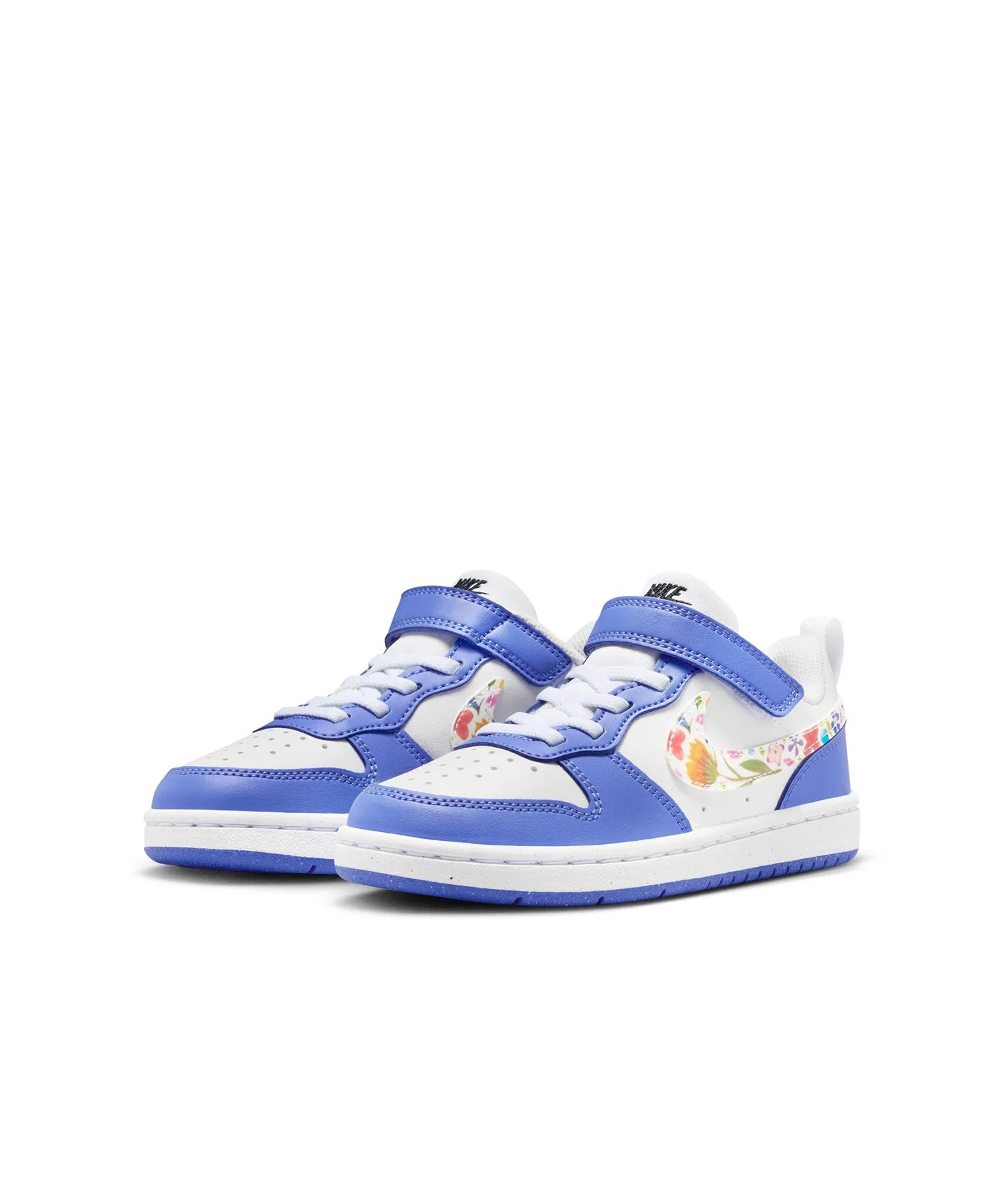 Детские кроссовки NIKE Court Borough Low из искусственной кожи сине-белые