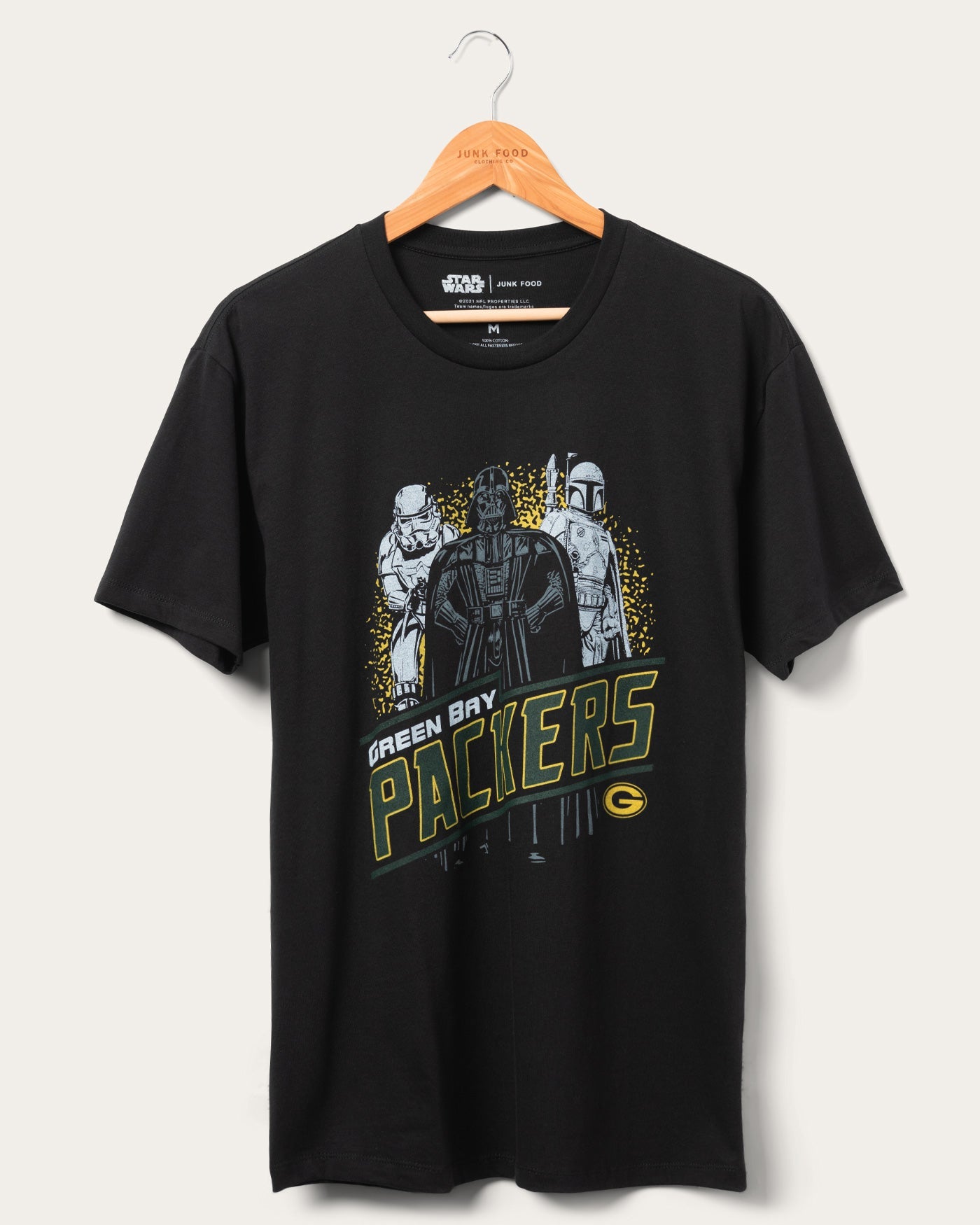 

Футболка унисекс Star Wars x Junk Food x NFL Dark Side Team Packers Junk Food Clothing, черный