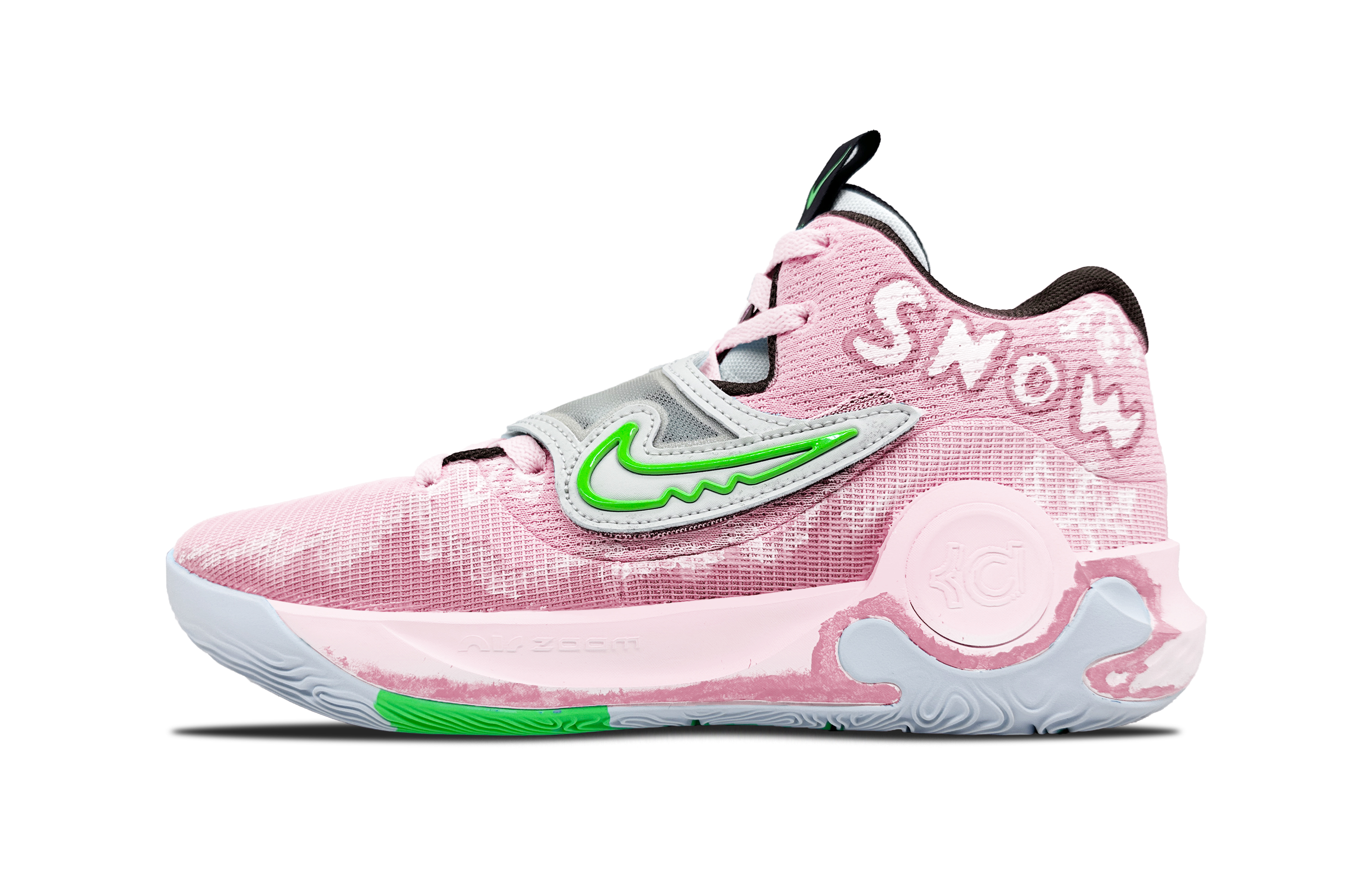

Nike Баскетбольные кроссовки KD Trey 5 X Slip-Resistant Mid-Top, мужские, розовые, белые, зеленые