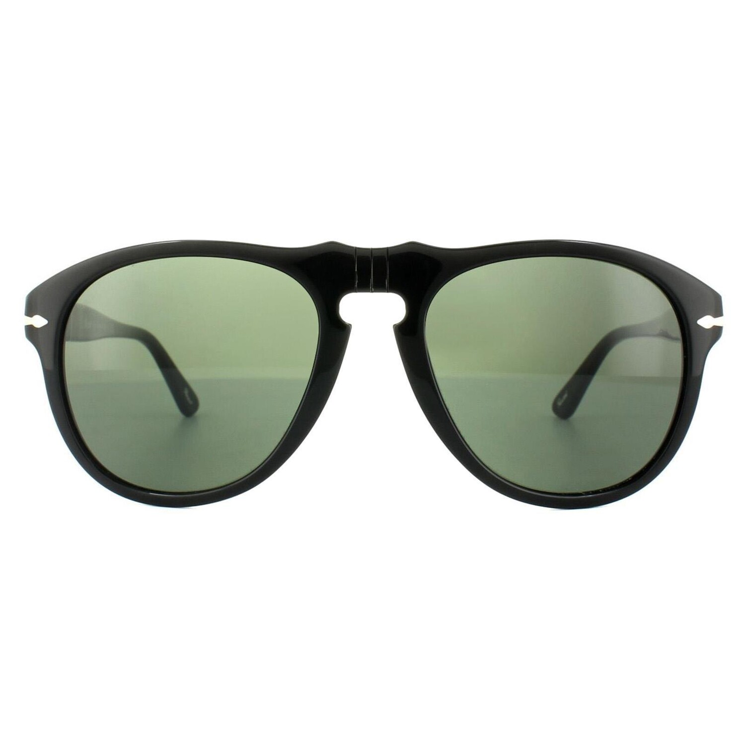 

Черные зеленые солнцезащитные очки-авиаторы Persol, черный