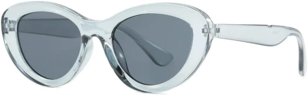 

Солнцезащитные очки с защитой UV400 | Утолщенная оправа, овальная форма "кошачий глаз" | Для женщин и мужчин, для занятий спортом на открытом воздухе и вождения DSVIGF, Gray Gray