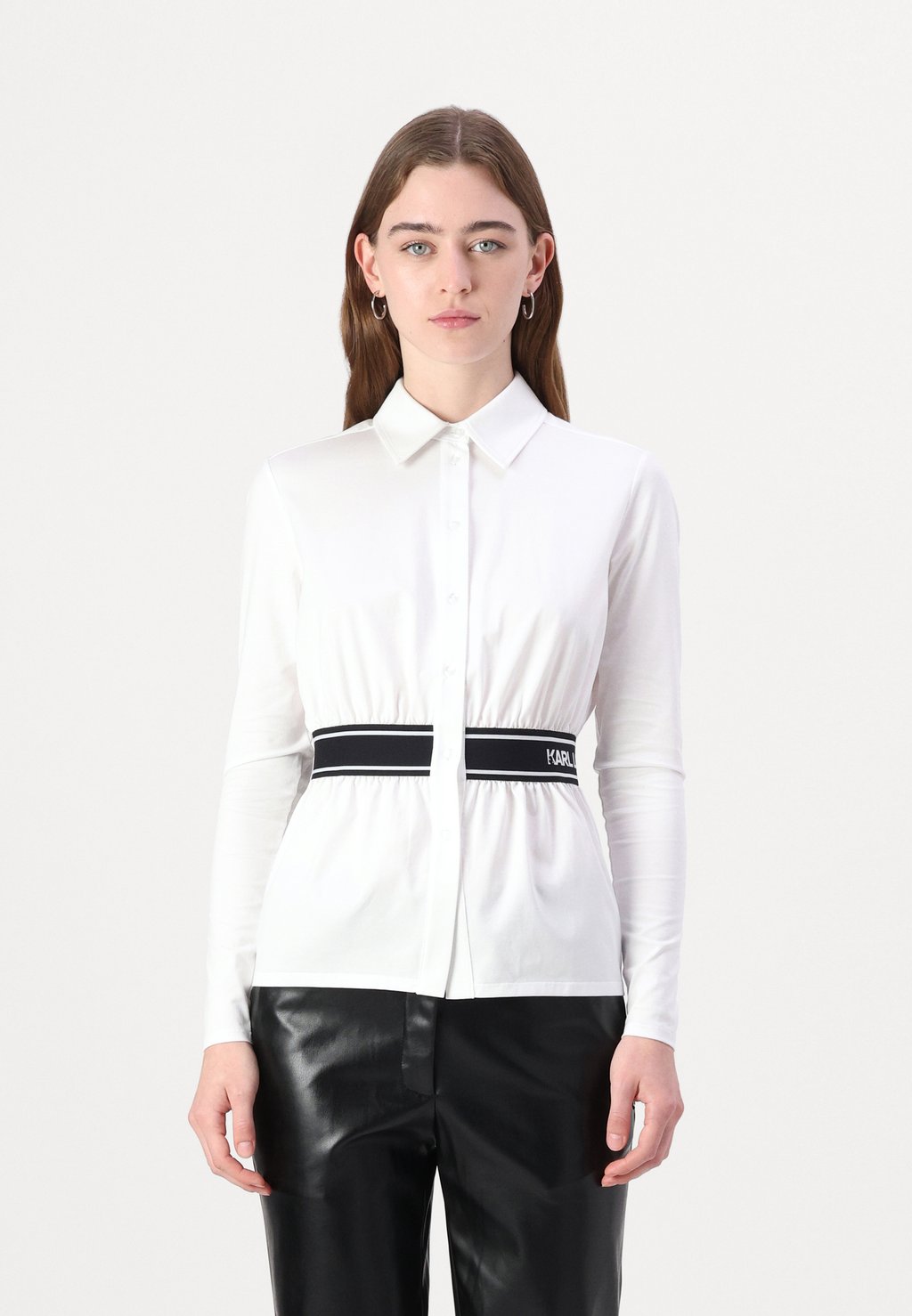 

Блузка на пуговицах LOGO KARL LAGERFELD, белый