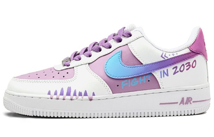 

Кроссовки Nike Air Force 1 Skateboard Shoes Men Low-Top White Purple