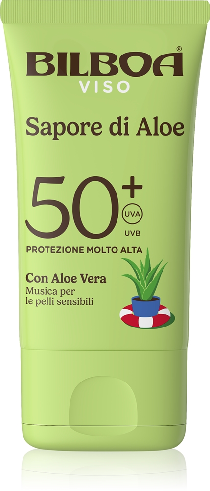 

Солнцезащитный крем для лица Sapore di Aloe с алоэ вера Bilboa, spf 50+ 40 мл