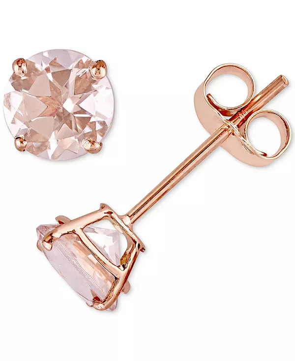 

Серьги-Гвоздики с морганитом-солитером (1 карат) из 14-каратного розового золота Macy'S, morganite