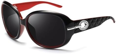 

Женские солнцезащитные очки UV400 с антибликовым покрытием, мужские солнцезащитные очки с многоугольной оправой, для пляжа и путешествий, модные солнцезащитные очки MTZJH, Black Red Gray