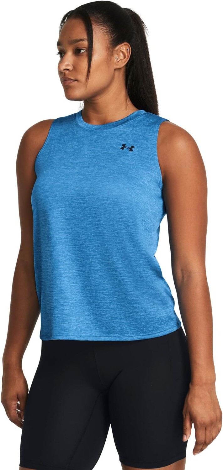 

Топ Under Armour Tech Tank Twist, цвет Viral Blue/Brilliant Blue/Black