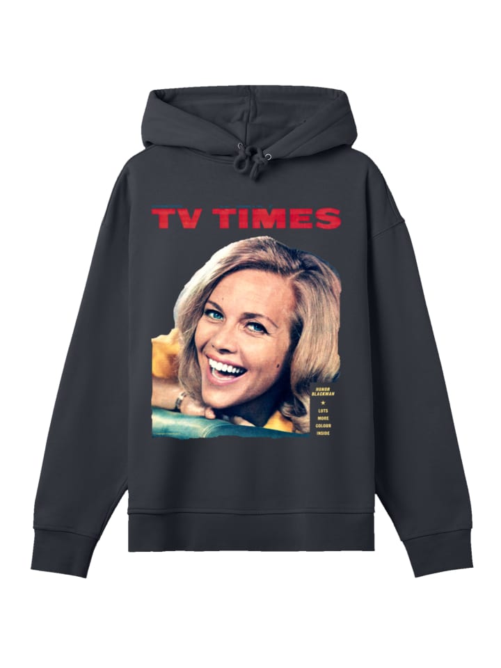 

Толстовка с капюшоном TV Times Honor Blackman 1964 Cover, цвет: черный F4NT4STIC