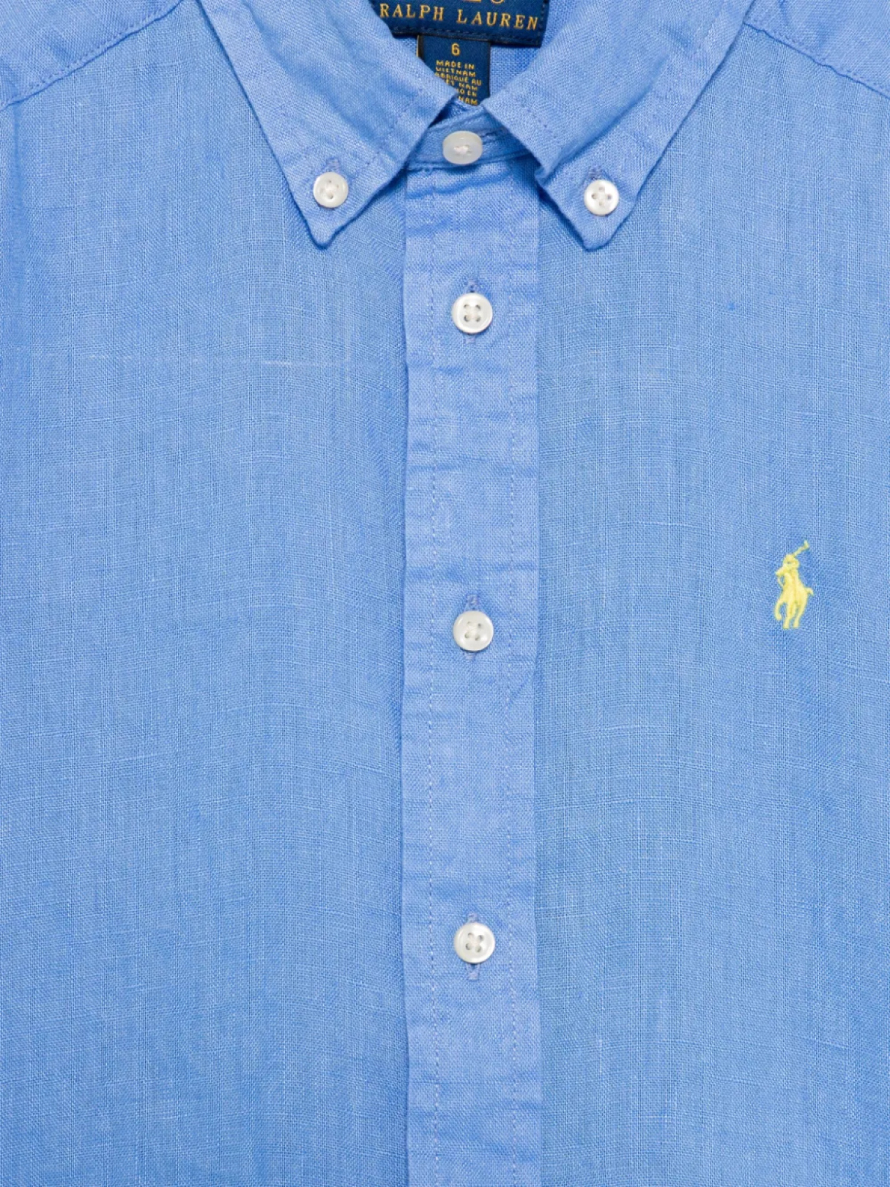 Рубашка льняная POLO RALPH LAUREN KIDS, синий — фото 3