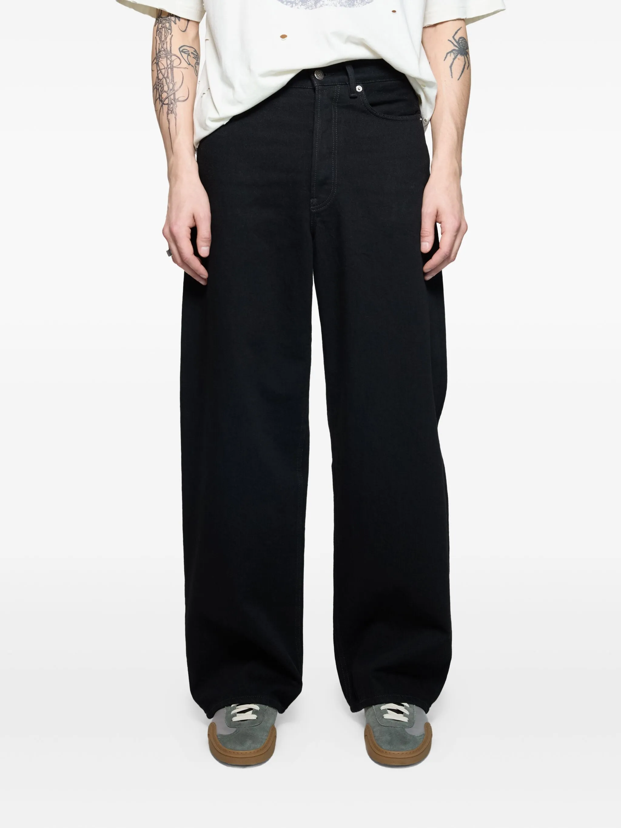 Джинсы с нашивкой-логотипом Acne Studios, черный — фото 4