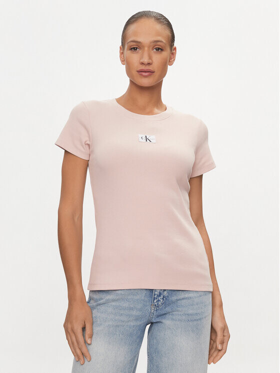 

Футболка узкого кроя Calvin Klein, розовый