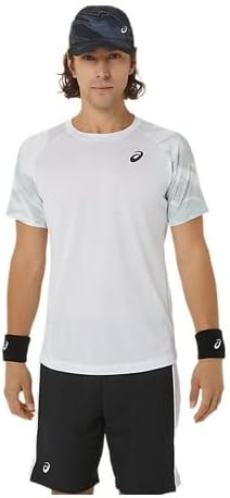 

Мужская футболка ASICS 2041A264 с коротким рукавом и стильным графическим принтом, теннисная форма, белый