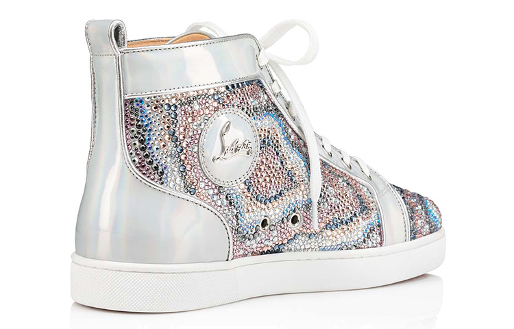 CL LUBOTING Высокие кеды для скейтбординга мужские серебристые Christian Louboutin — фото 3