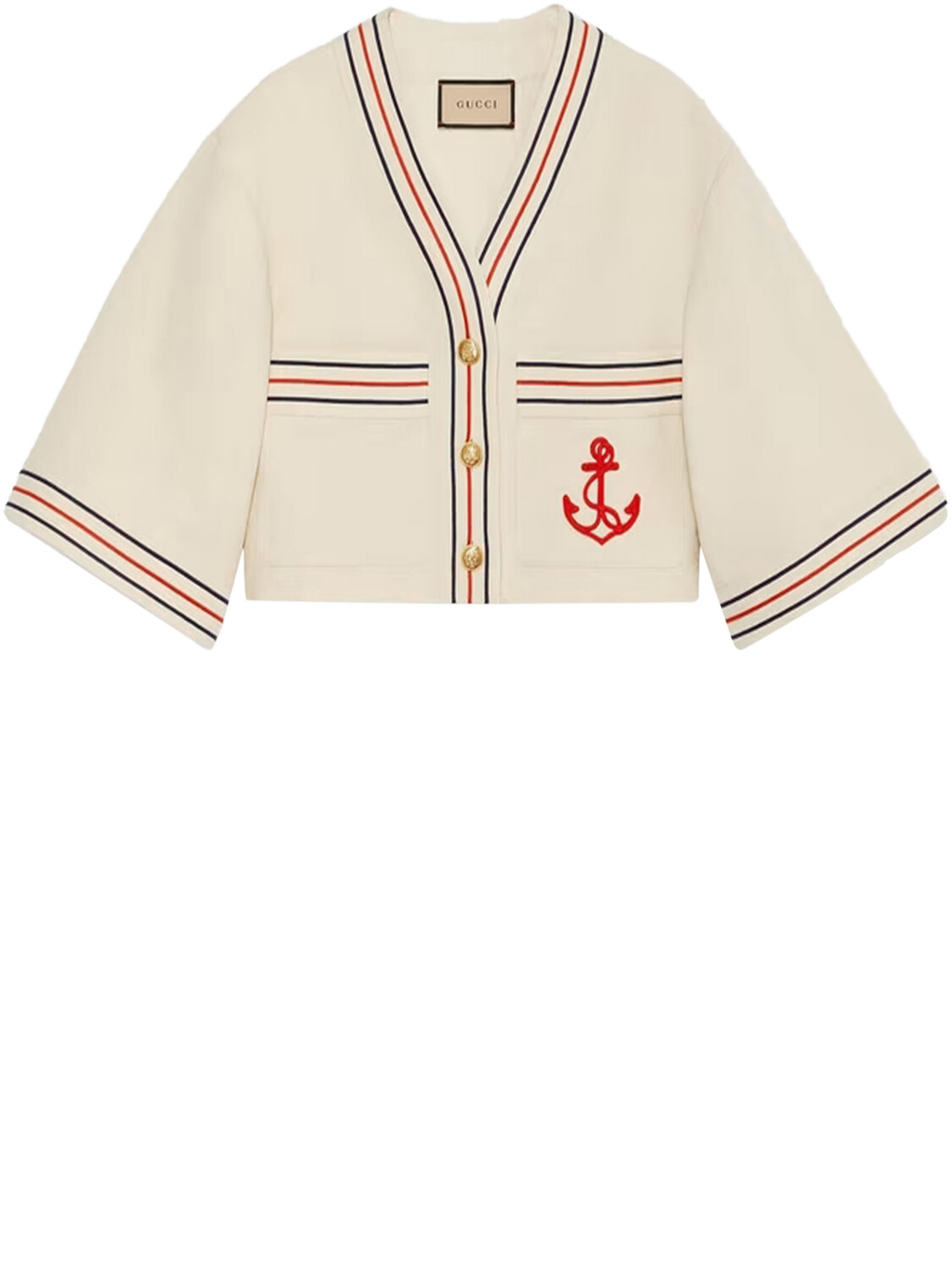 

Рубашка Gucci Cotton linen gauze, белый