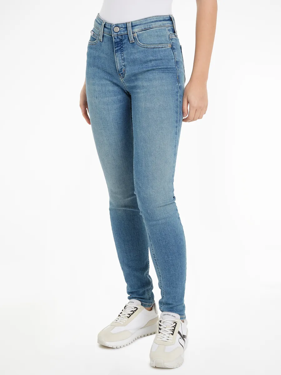 

Джинсы скинни Calvin Klein Jeans "MID RISE SKINNY", с 5 карманами, джинсовый