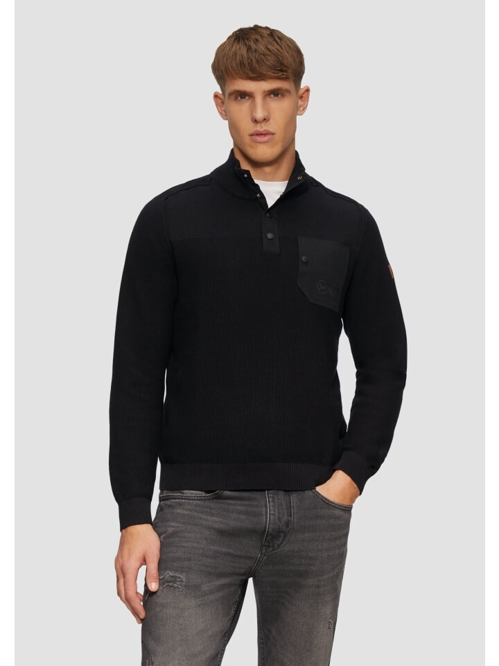 

Пуловер s.Oliver Strickpullover langarm, черный