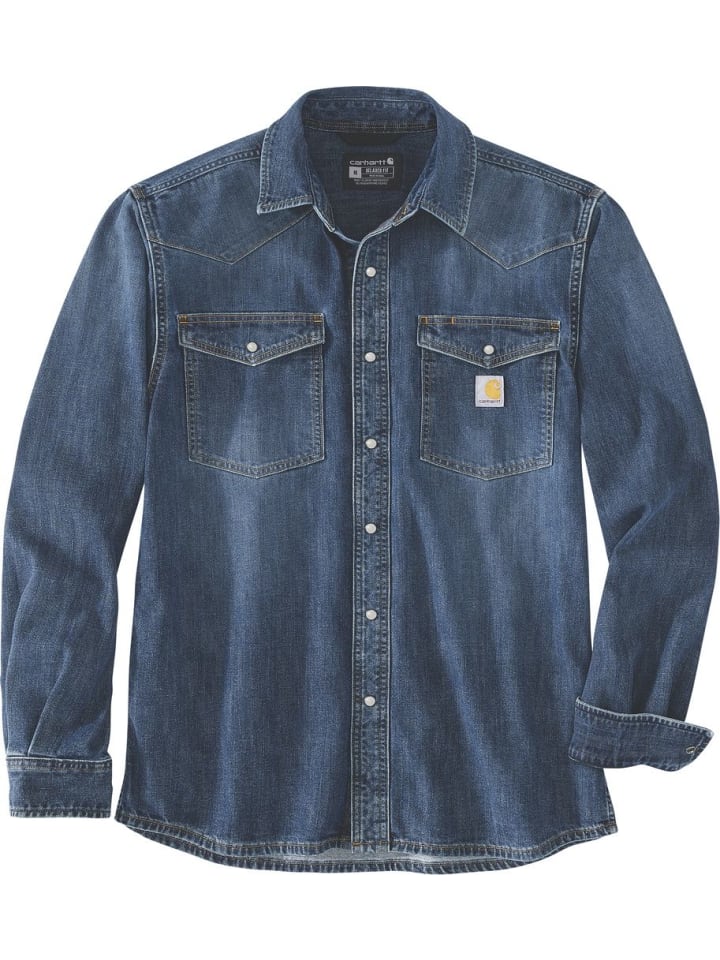 

Рубашка Denim L/S Snap 106429 CARHARTT , серый