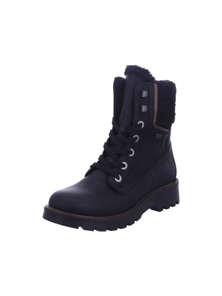 Ботильоны rieker Schnürstiefeletten, цвет schwarz/mogano/schwarz