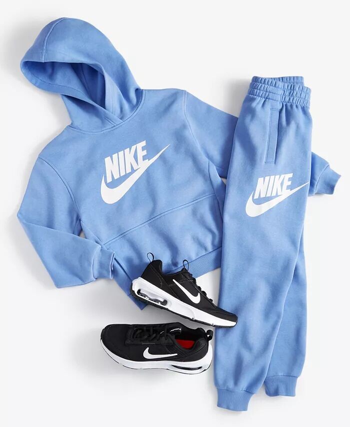 

Толстовка с капюшоном и штаны для бега для больших детей Nike, черный