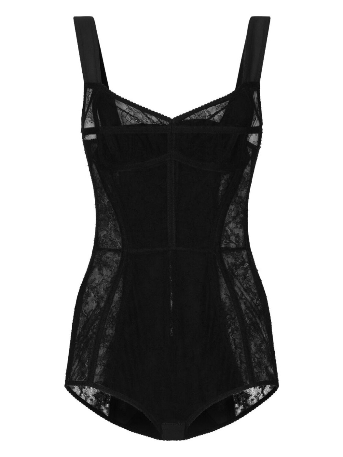 

Dolce & Gabbana боди с вырезом в форме сердца и кружевом, черный