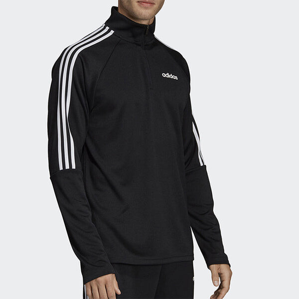 Толстовка adidas Casual Up-collarSports Sweater Men Black, черный — фото 3