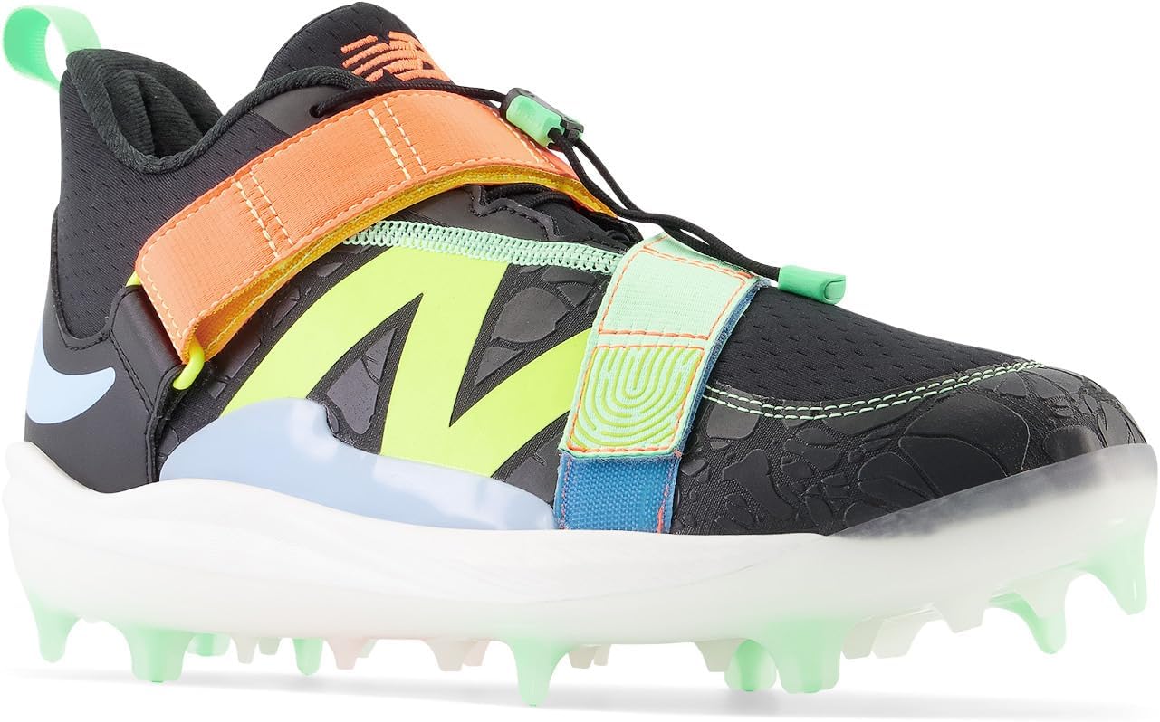 Кроссовки Unisex New Balance FuelCell Lindor v2 Comp Baseball Cleats, Black/Neon Dragonfly