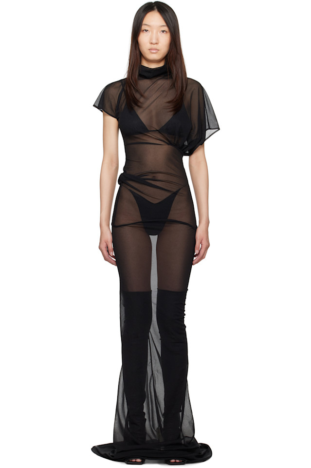 

Голливудское платье макси Lilith Rick Owens Lilies, черный